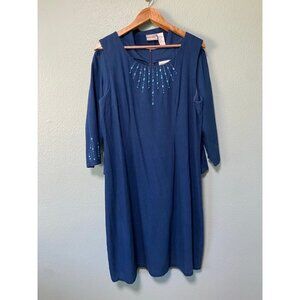 Vintage Napa Valley Dresses Women's Dress‎ and Jacket Blue Denim w/ Rocks Set 16